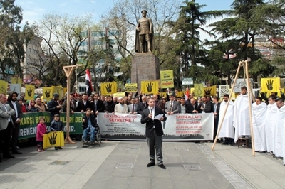 TRABZONDA DAR AACI KURULARAK DAM CEZALARI PROTESTO EDLD